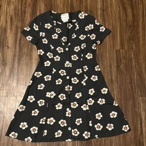 RVCA Black Flower Dress size XS